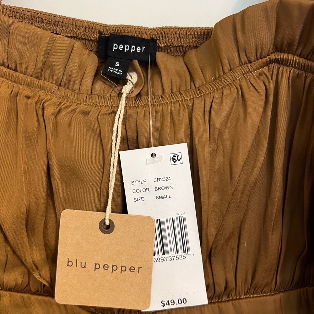 Blu Pepper Brown Women's Blouse - Picture 4 of 4
